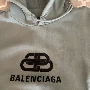 Balenciaga Grayish Green Sweatshirt Minimalist Design